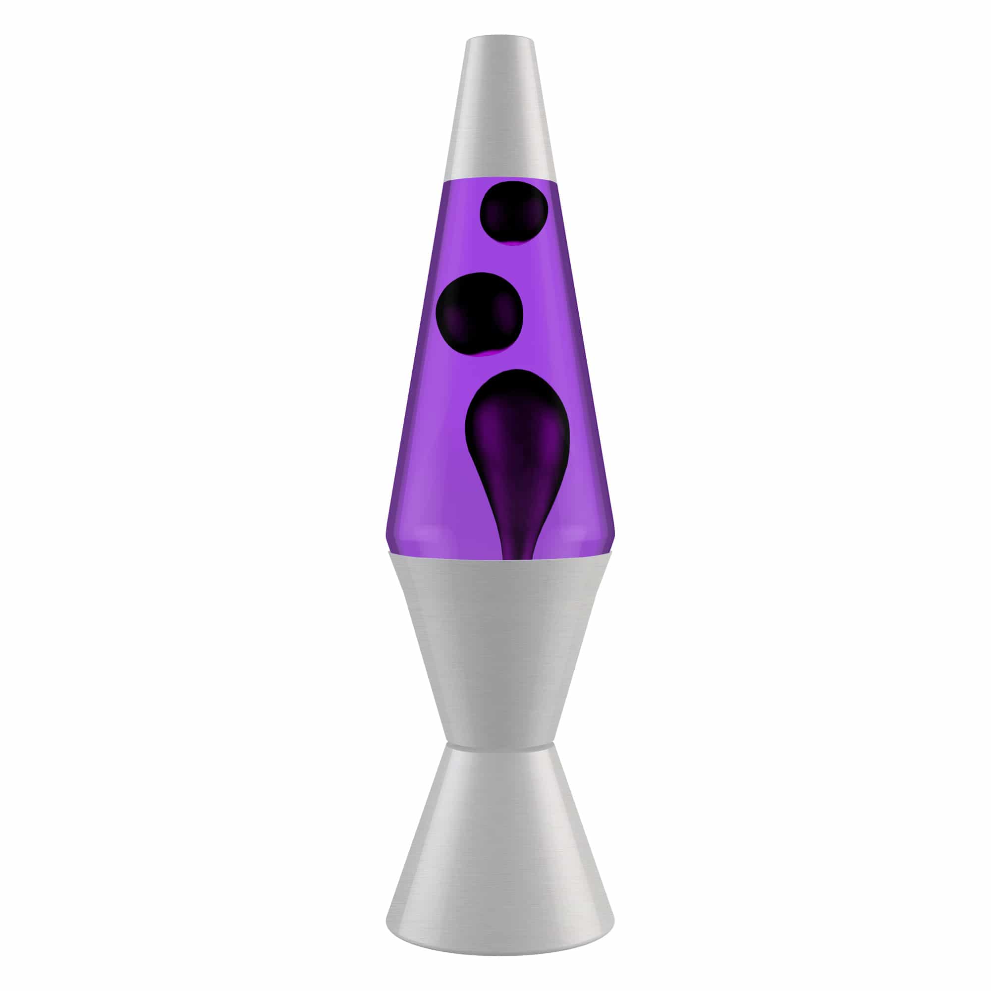 14.5'' LAVA� Lamp - black wax, purple liquid, silver base and cap