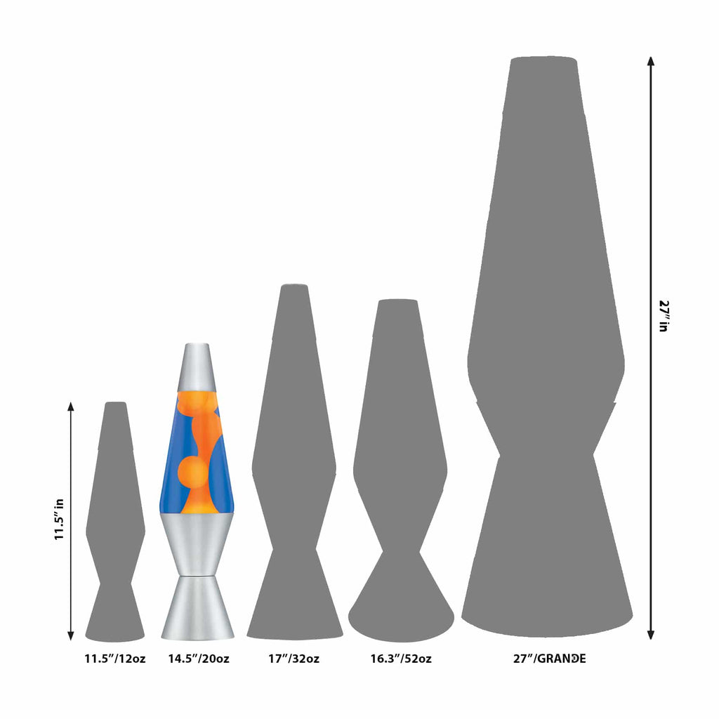 14.5" LAVA� Lamp - Orange/Blue/Silver Size Comparison