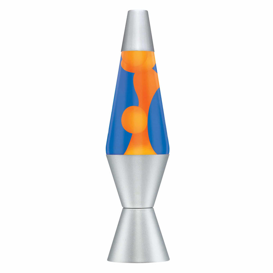 14.5" LAVA LAMP - ORANGE/BLUE/SILVER Daily 3-0025