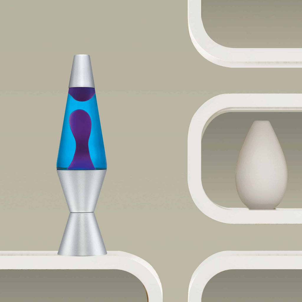 14.5" LAVA� Lamp - Purple/Blue/Silver on a shelf