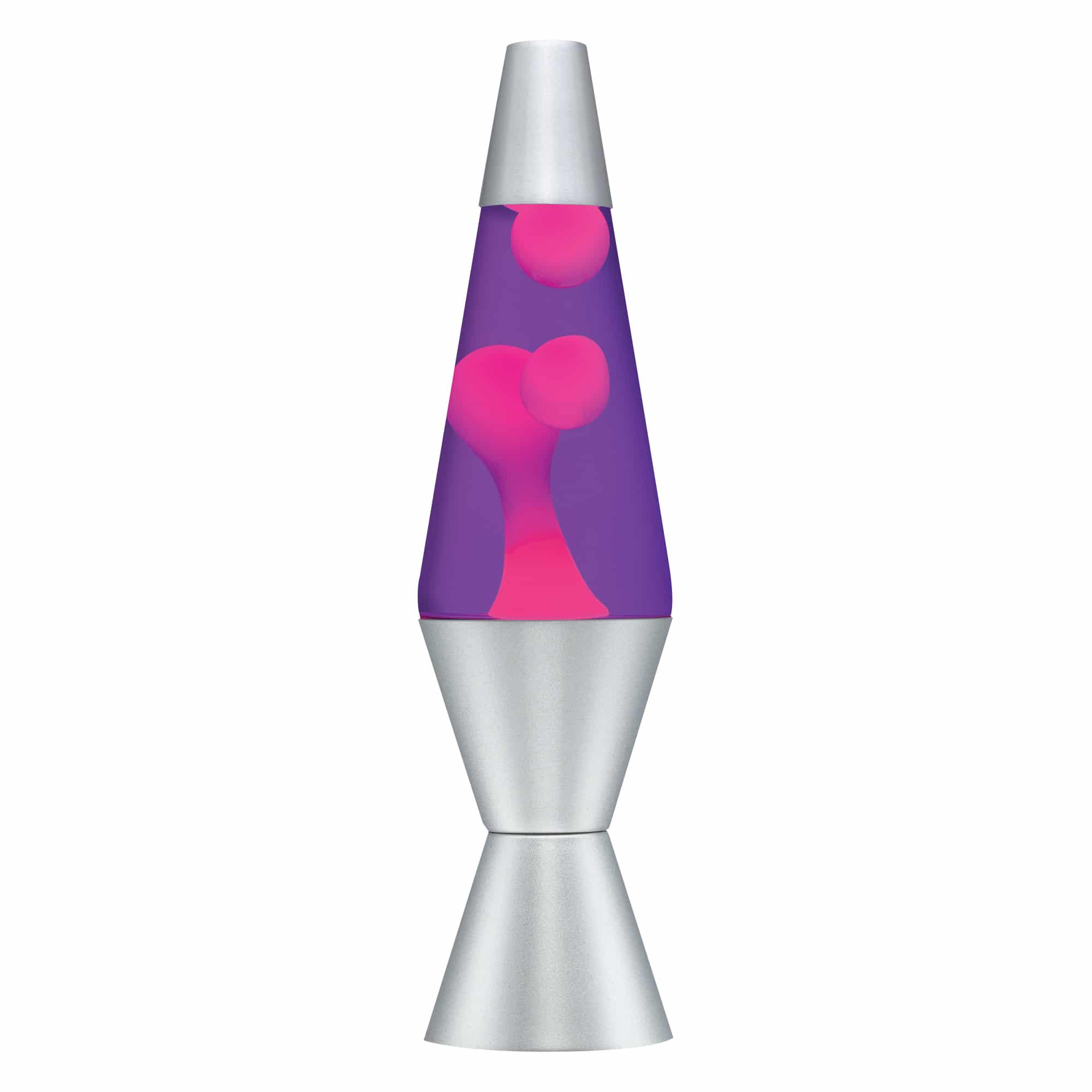14.5" LAVA� Lamp - pink wax, purple liquid, silver base and cap