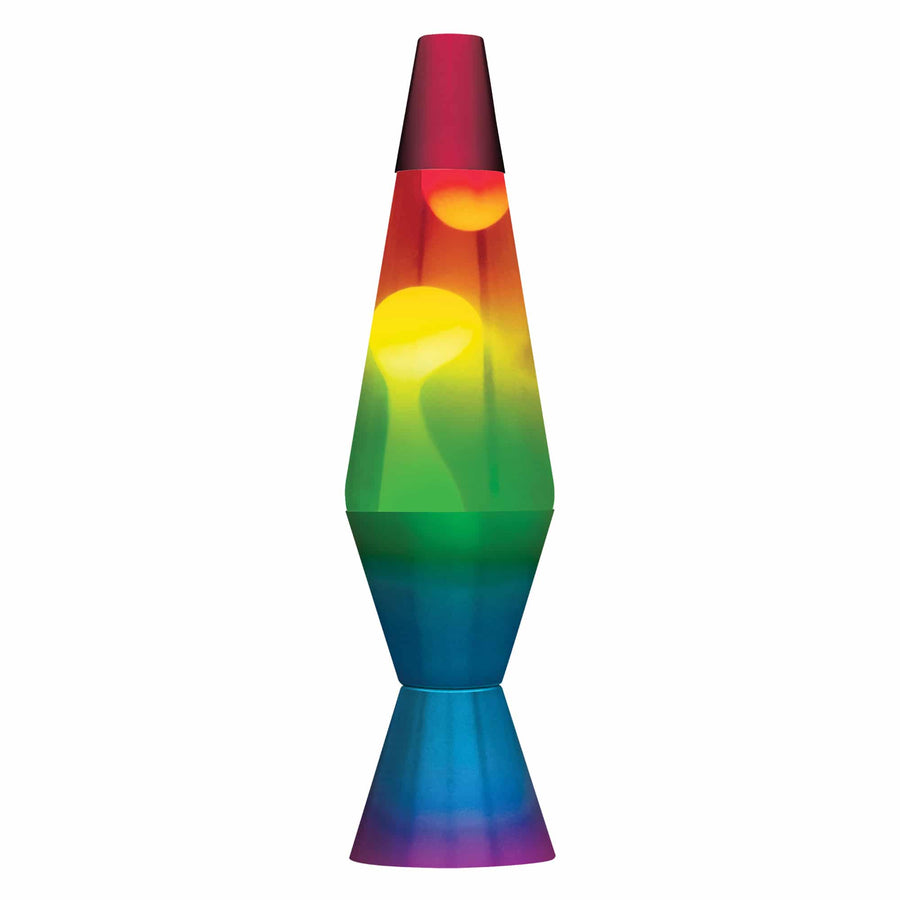 14.5" LAVA LAMP RAINBOW - WHITE/CLEAR/TRICOLOR Series 3-0020
